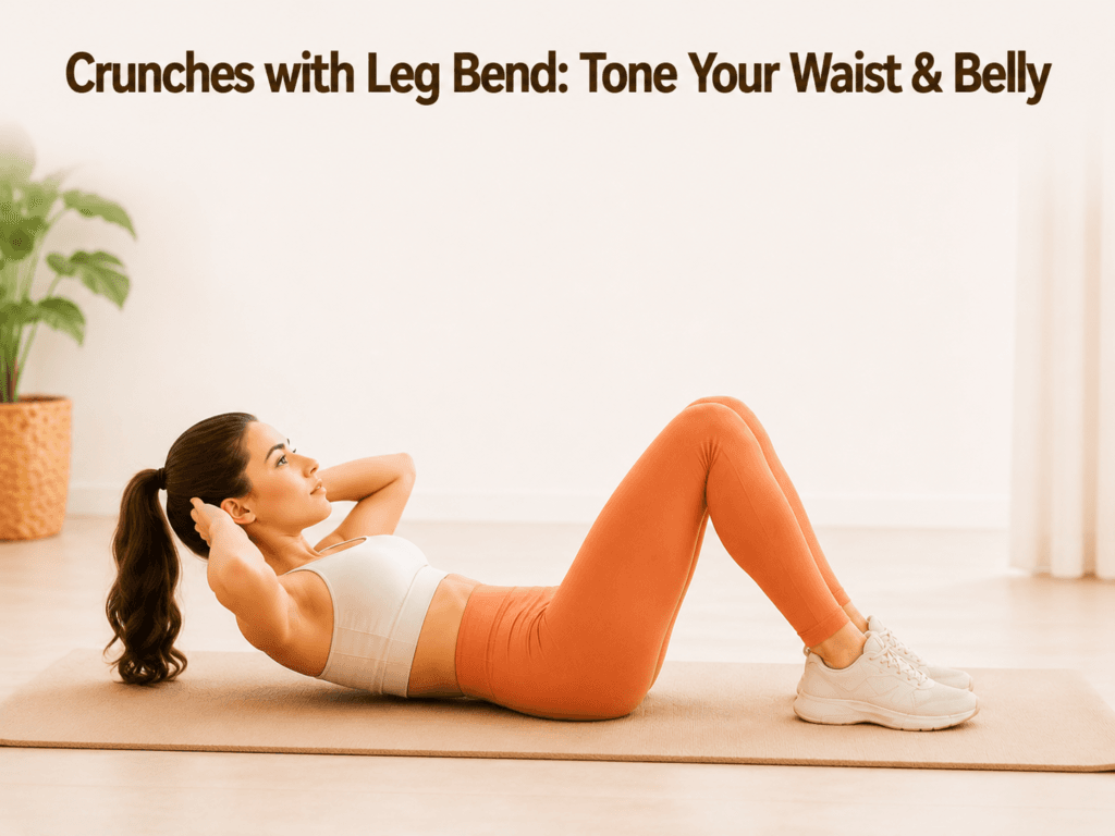 Exercise 2 — Crunches with Leg Bend: Tone Your Waist & Belly