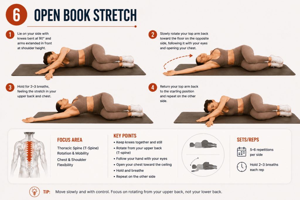 Open Book Stretch