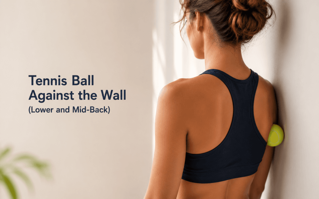 Tennis Ball Against the Wall (Lower and Mid-Back)