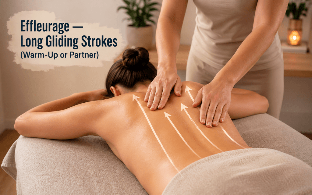 Effleurage — Long Gliding Strokes (Warm-Up or Partner)