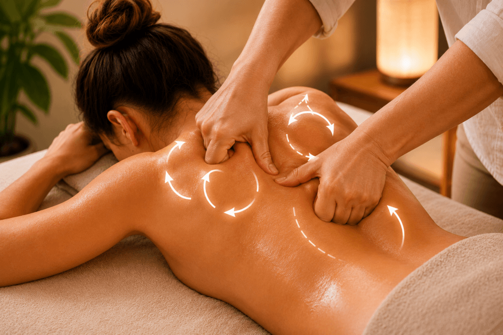 Petrissage — Kneading the Upper Back and Shoulders