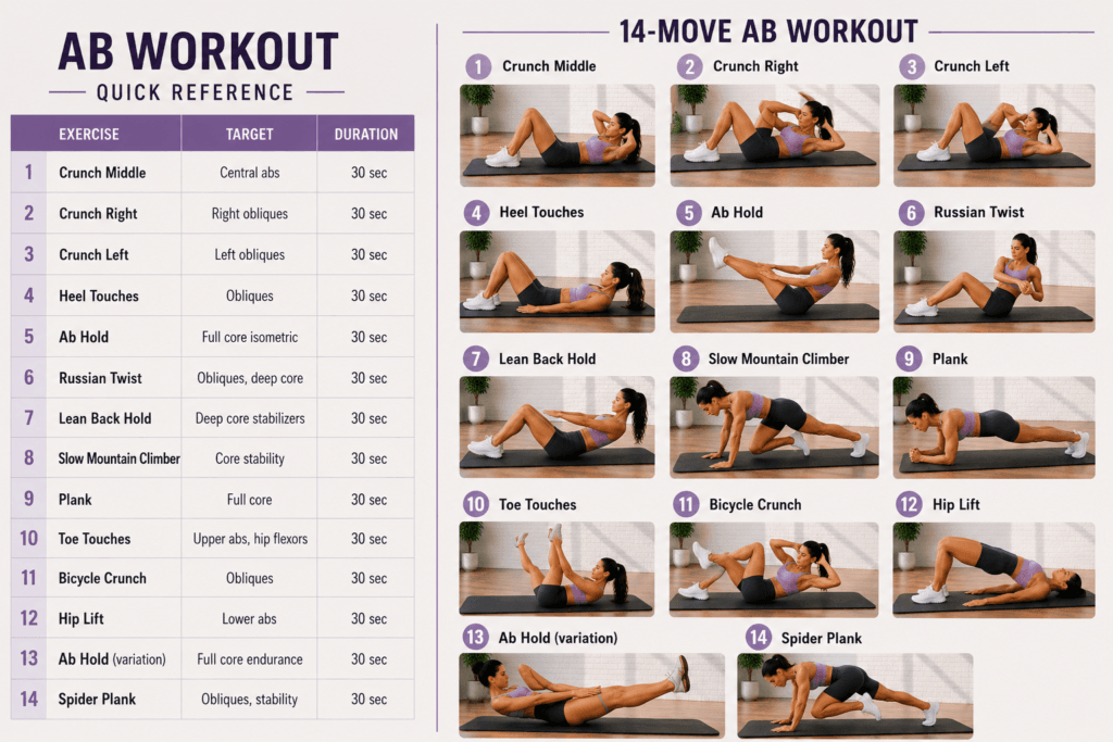 Ab Workout Quick Reference