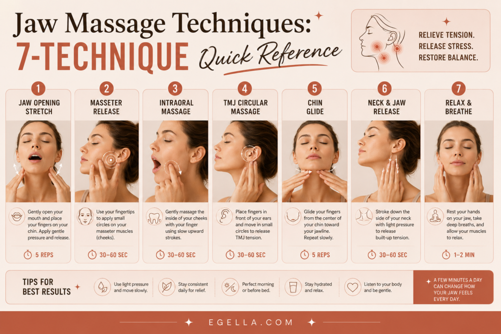 Jaw Massage Techniques: Quick Reference